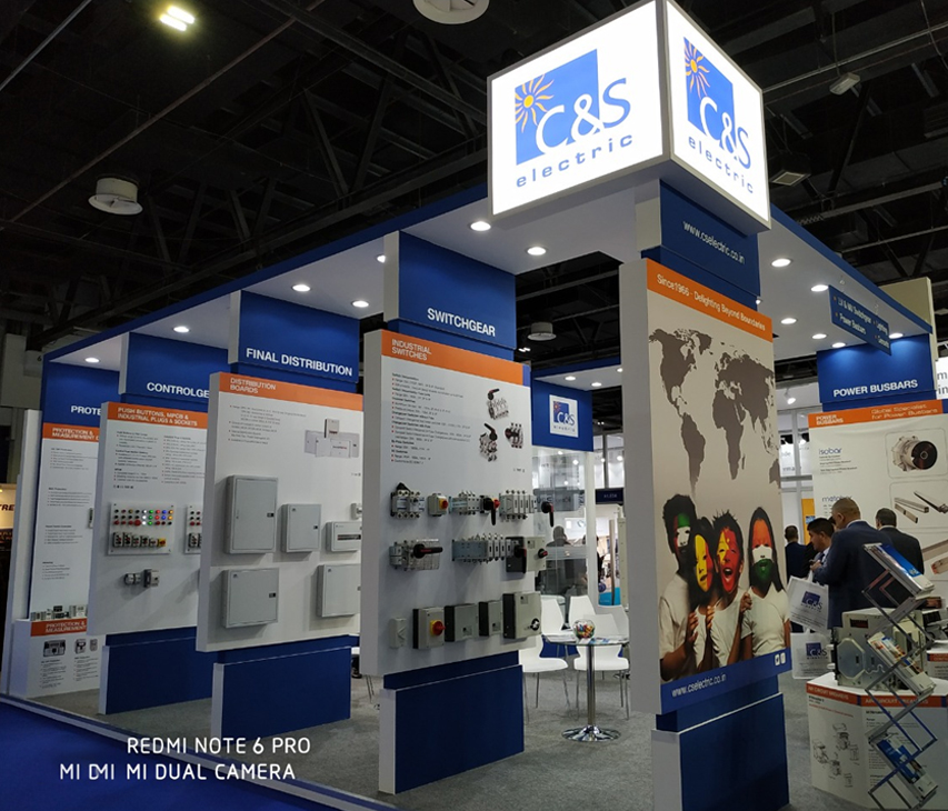 Luxury exhibition stall with lighting design